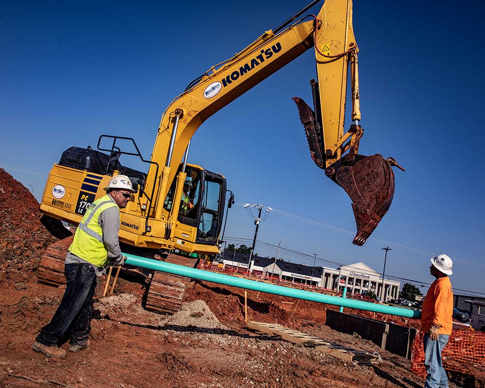 Site Preparation Utility Work - Hammer Construction Oklahoma